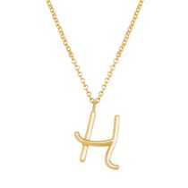 Fashion H Gold Stainless Steel 26 Letter Necklace