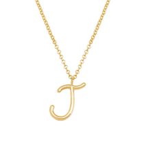 Fashion J Jin Stainless Steel 26 Letter Necklace