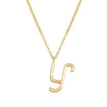 Fashion Y Gold Stainless Steel 26 Letter Necklace