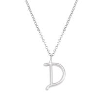 Fashion D Silver Stainless Steel 26 Letter Necklace