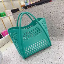 Fashion Green Silicone Hollow Pvc Large Capacity Handbag