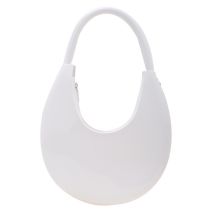 Fashion White Crescent Hand Pvc Handbag