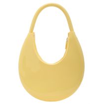 Fashion Yellow Crescent Hand Pvc Handbag