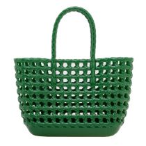 Fashion Green Hollow Woven Large Capacity Handbag
