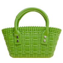 Fashion Green Woven Large Capacity Tote Bag