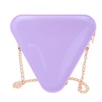 Fashion Purple Pvc Triangle Bag Plastic Crossbody Bag