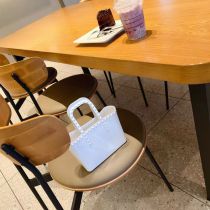 Fashion White Large Capacity Handbag
