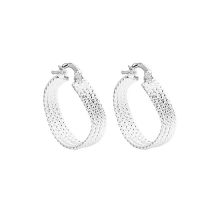 Fashion Sparkling Earrings-silver Copper Twist Line Earrings
