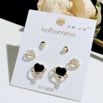 Fashion 7# Copper And Diamond Geometric Earrings Set