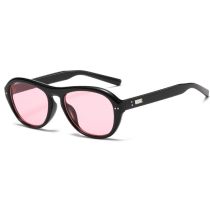 Fashion Black Frame Pink Tablets Ac Rice Nail Large Frame Sunglasses