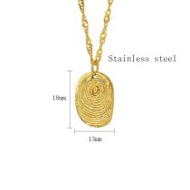Fashion Gold Finger Print Necklace
