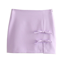 Fashion Purple Polyester Bow Skirt