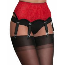 Fashion Red Polyester Lace Hollow Suspenders
