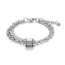 Fashion Bracelet Length 19cm+3cm Extension Chain Titanium Steel Geometric Chain Men's Bracelet