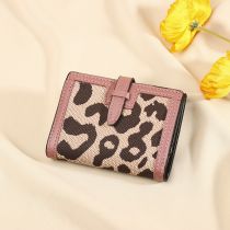 Fashion Pink Pu Leopard Print Drawstring Wallet