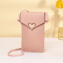 Fashion Light Pink Pu Flap Crossbody Bag