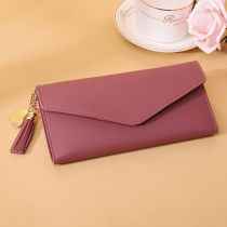 Fashion Deep Pink Pu Flip Wallet