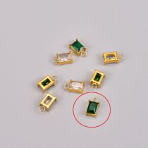 Fashion One Gold-green Pendant Titanium Steel Pendant With Square Diamonds