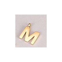 Fashion Welding Rim M - One Pendant Titanium Steel Gold-plated Letter Pendant