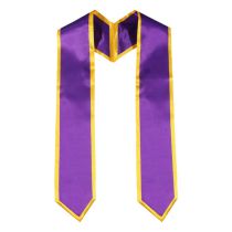 Fashion Purple Background With Gold Edge [170cm] Satin Ribbon Ceremonial Shoulder Strap