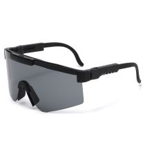 Fashion Black Frame Gray Splash Ink Frame Black Gray Film C1 Pc Integrated Large Frame Sunglasses