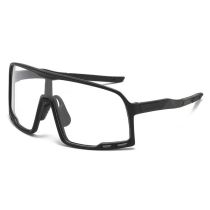 Fashion Black Frame Transparent Film C3 Pc Integrated Large Frame Sunglasses