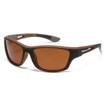 Fashion Upper Brown And Lower Black Tea Tablets C5 Pc Small Frame Sunglasses