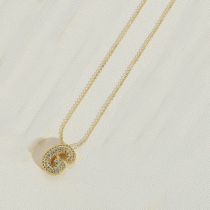 Fashion G Copper And Diamond 26 Letter Necklace