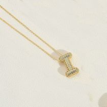 Fashion I Copper And Diamond 26 Letter Necklace