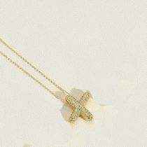 Fashion X Copper And Diamond 26 Letter Necklace