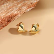 Fashion Sharp Mouthed Heart (gold) Gold-plated Copper Love Earrings