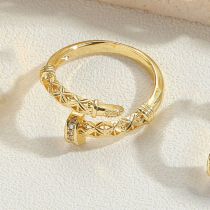Fashion Half Moon Ring (gold) Gold Plated Copper Nail Ring