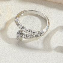 Fashion Half Moon Ring (silver) Gold Plated Copper Nail Ring