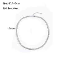Fashion Necklace S-5mm Stainless Steel Geometric Chain Necklace