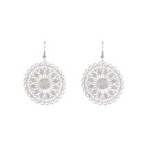 Fashion Platinum Plating Bronze Carved Hollow Earrings