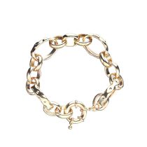 Fashion Gold Copper Chain Spring Clasp Bracelet