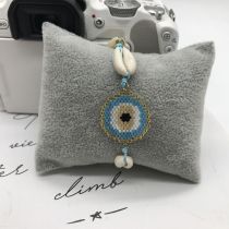 Fashion 2# Rice Beads Braided Eye Tassel Bracelet