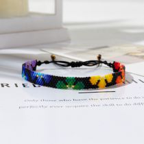 Fashion 3# Rice Beads Braided Triangle Bracelet