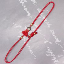 Fashion Red Rice Beads Braided Angel Bracelet