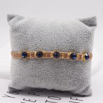 Fashion Golden 4 Rice Beads Woven Round Zirconium Bracelet