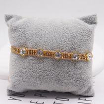 Fashion 6# Rice Beads Woven Round Zirconium Bracelet