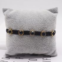 Fashion 6# Rice Beads Woven Round Zirconium Bracelet