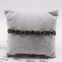 Fashion 8# Rice Beads Woven Round Zirconium Bracelet