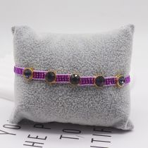 Fashion 14# Rice Beads Woven Round Zirconium Bracelet