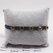 Fashion Twenty One# Rice Beads Woven Round Zirconium Bracelet