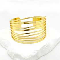 Fashion Gold Copper Hollow Multi-layered Open Bracelet