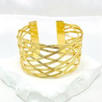 Fashion Gold Copper Multi-layered Line Hollow Bracelet