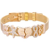 Fashion 9# Stainless Steel Geometric Strap Bracelet