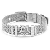 Fashion 19# Stainless Steel Geometric Strap Bracelet