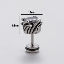 Fashion 3# Titanium Steel Geometric Men's Earrings (single)